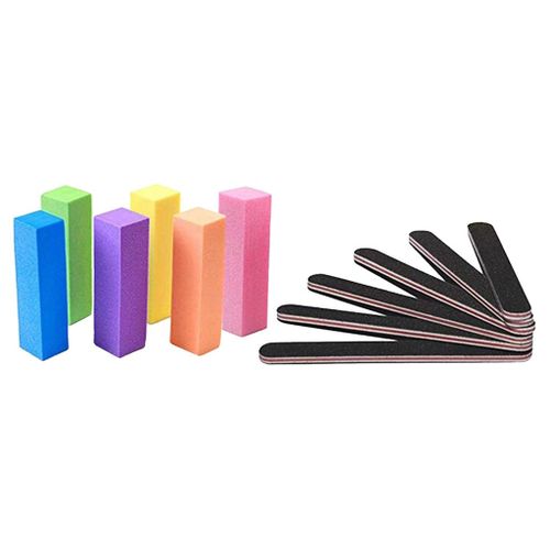 12x 4 Way Nail Files Buffer Polishing UV Gel Polish Remover Smooth
