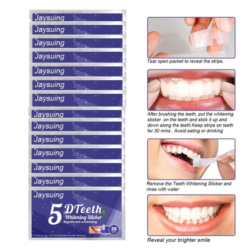 5D Teeth Strips Teeth Whitener Teeth Gel Strips for Remove 14Pcs