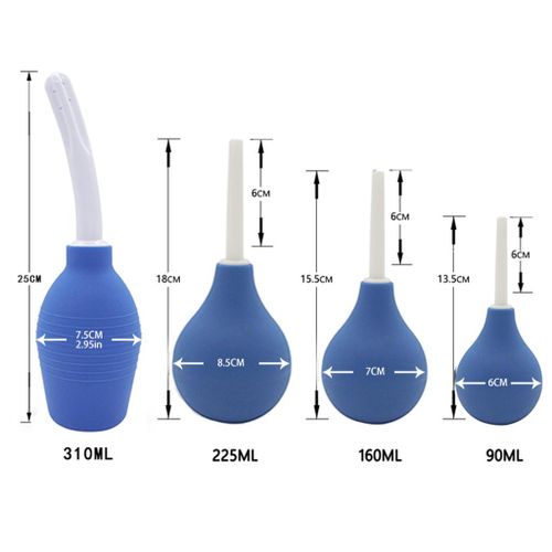 90ml 160ml 225ml 310ml  Douche Enema Bag Bulb Cleaner 310ml Blue