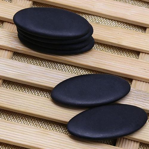 8 pieces spa hot stone massage set natural  basalt