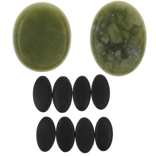 8 pieces spa hot stone massage set natural  basalt