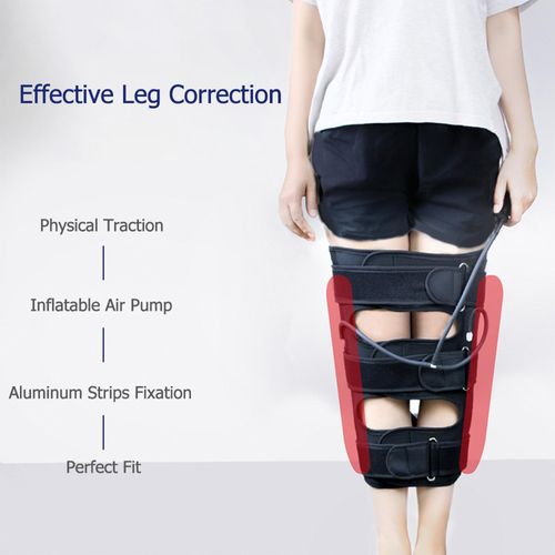 Leg Corrector Straps Detachable Aluminum Strip Black for For Adults