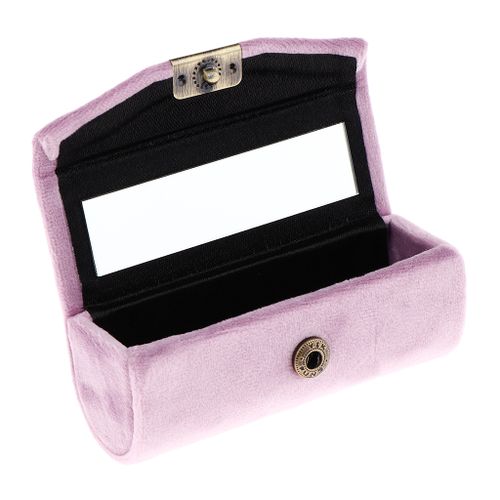 Classic Storage Case Holder Jewelry Gift With Mirror Pink
