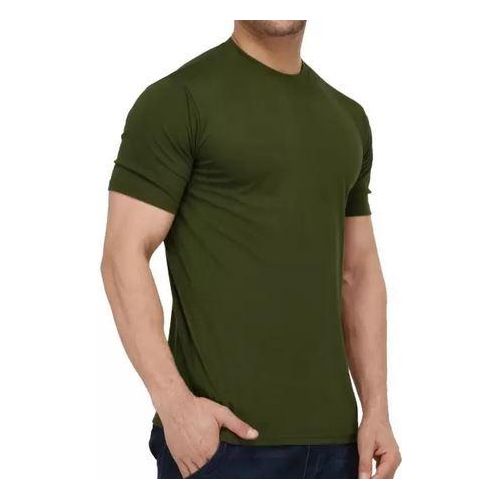 5 Pack Short Sleeve Crew Neck T-Shirts - Black, White, Army Green , Navy Blue, Maroon