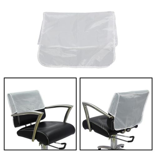 Salon Hairdressing Barber Chair Back Cover Hair Plastic PVC White