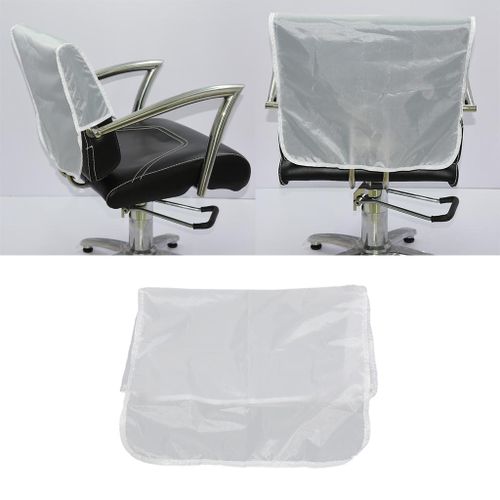 Salon Hairdressing Barber Chair Back Cover Hair Plastic PVC White