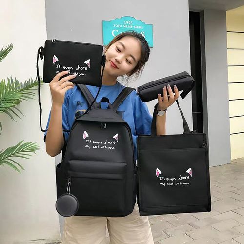 Backpack 5 In 1 Multi Functional School Backpack-ME-Black