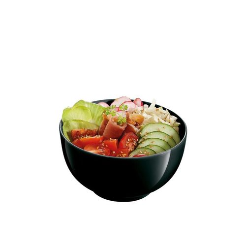 Sawa 6 Pieces - Ceramic Soup Bowls with  B001-8 - Black