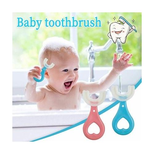 U Shaped Toothbrush Soft Silicone Brush Head 360&deg; Oral