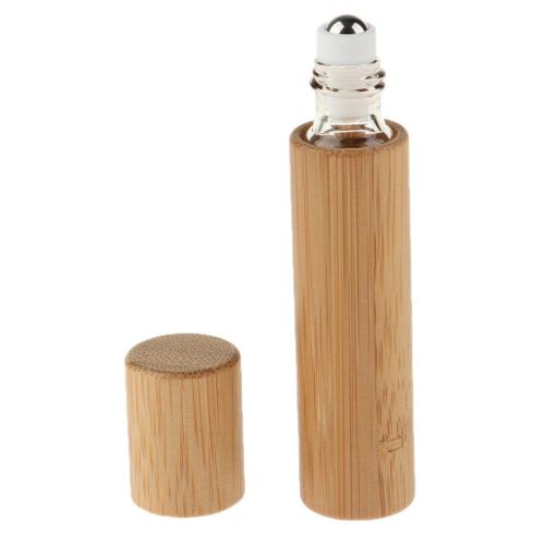 10ml Natural Bamboo Empty Essential Oil Makeup Liquids Rollerball