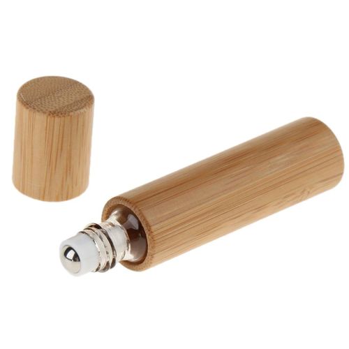 10ml Natural Bamboo Empty Essential Oil Makeup Liquids Rollerball
