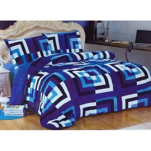 Grace Foam 5*6 Duvet Set, 1 Duvet ,1 Bedsheet & 2 Pillow Cases - Blue