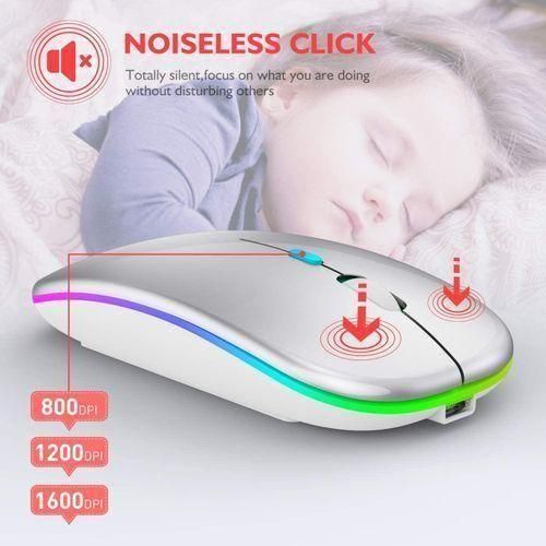 Wireless Mouse Colorful LED 2.4G Ultra-thin