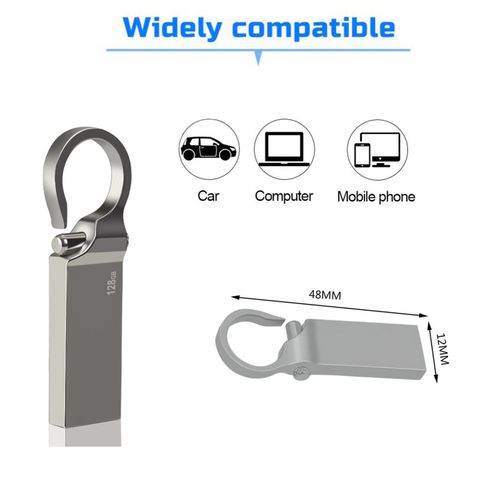 128 GB Metal  Usb Flash Drive  Adapter Cable  2 In 1 Set