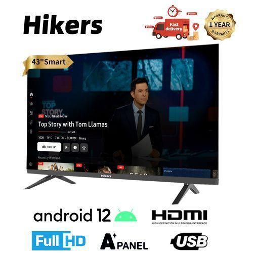 Hikers 43'' Inch Frameless Android 12 Smart FHD LED TV - Black