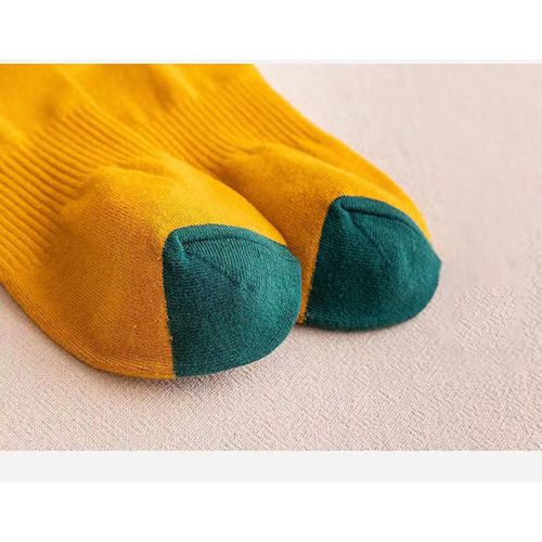 6 Pairs Men's Pure Cotton Socks Simple Style Letter Medium Tube - Random Color