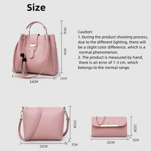 Mateamoda 3 PCS Women Bags Ladies Bags Handbags Purse Shoulder Bags Tote Bags Hobo Bags