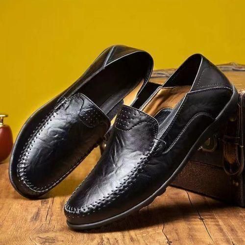 Men's Casual Shoes Flats Breathable Loafers Shoes Black