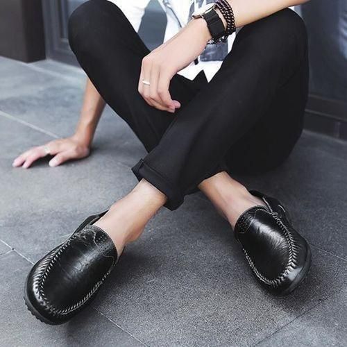 Men's Casual Shoes Flats Breathable Loafers Shoes Black