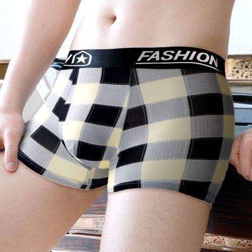 Berrykey 4Pcs Men's Underwear Breathable Comfortable Stretch Cotton Boxer Briefs