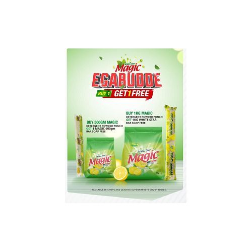 Magic The Ultimate Laundry Combo (Magic Detergent 500gms + White star 1kg Soap)