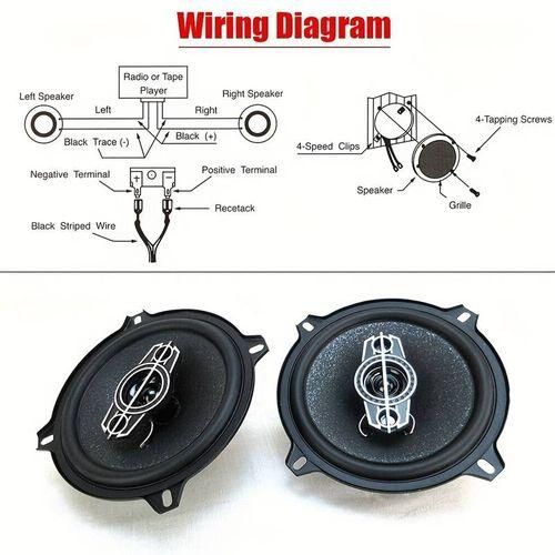 2pcs 5inch Car HiFi Coaxial Speaker,Subwoofer,Stereo Speaker