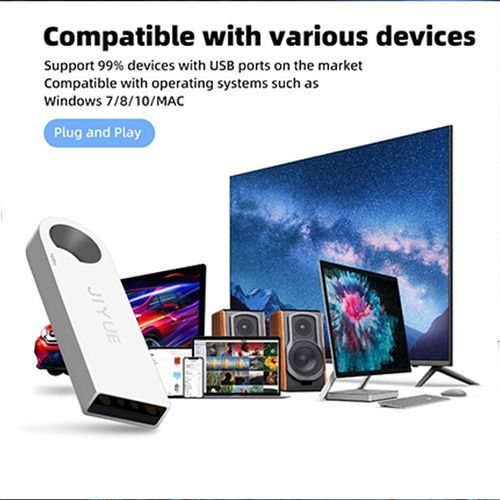 JIYUE Flash Drive 3.0 128GB Metal OTG Micro USB Type-C