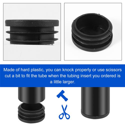 6Pcs Plastic Blanking End Cap good Tube Insert Plug Cover 40