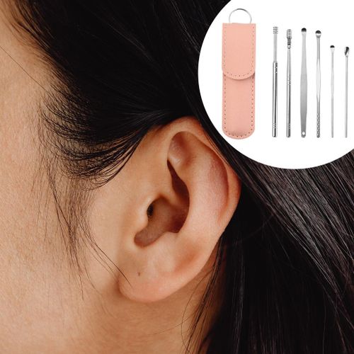 2 Set Ear  Cleaner Tool Set Steel Smooth Earpick Earwax
