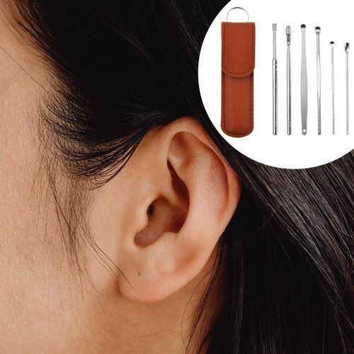 2 Set Ear  Cleaner Tool Set Steel Smooth Earpick Earwax