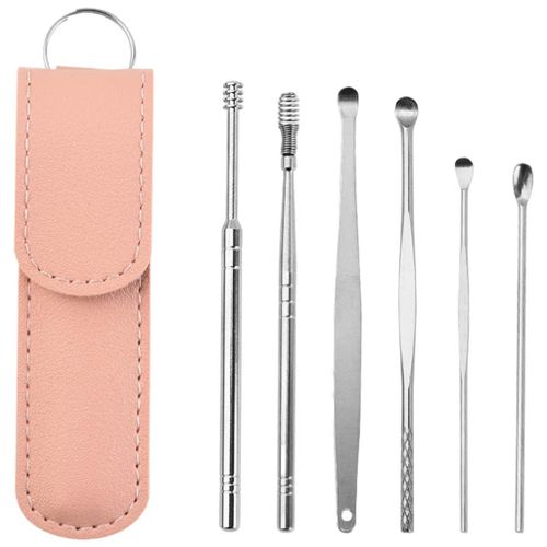 2 Set Ear  Cleaner Tool Set Steel Smooth Earpick Earwax