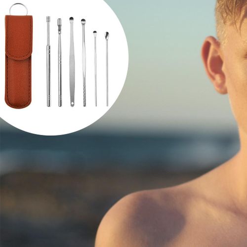 2 Set Ear  Cleaner Tool Set Steel Smooth Earpick Earwax