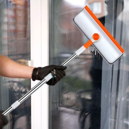 Floor Squeegee Long Handle Shower Scrubber For Removing