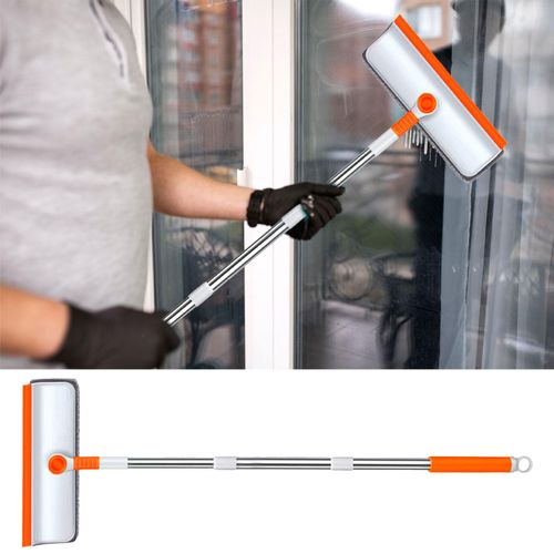 Floor Squeegee Long Handle Shower Scrubber For Removing