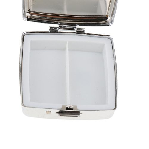 2 PCS 2 Slots Portable Metal Round  Box Pocket Storage Case