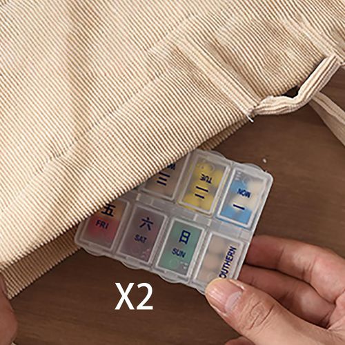 2 X 2Pcs Mini Weekly Organizer Vitamin Each Day Week