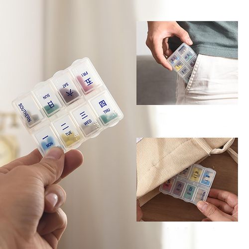 2 X 2Pcs Mini Weekly Organizer Vitamin Each Day Week