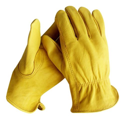 2pcs Industrial Safety Gloves Leather Gloves Size