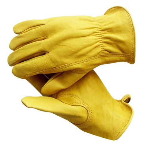 2pcs Industrial Safety Gloves Leather Gloves Size