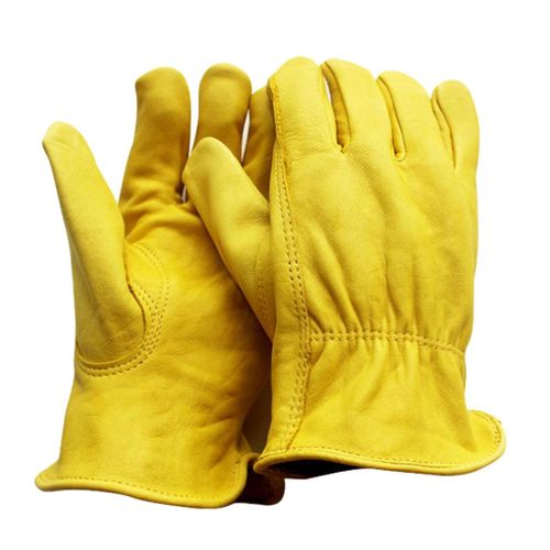 2pcs Industrial Safety Gloves Leather Gloves Size