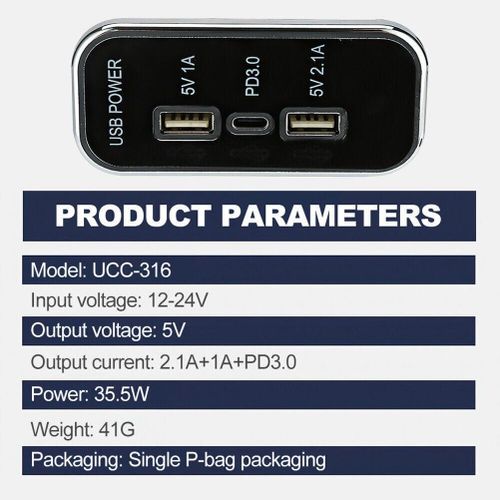 3A Outlets Dual Quick Charger For Car Intelligent Chip