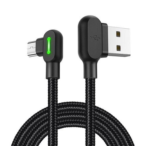 90 Degree Fast Charge LED Light Micro USB Extension Data Sync Charger