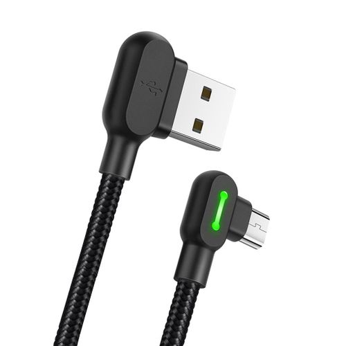 90 Degree Fast Charge LED Light Micro USB Extension Data Sync Charger