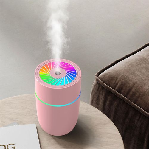 Desktop  With Colorful Night Light Atmosphere Pink
