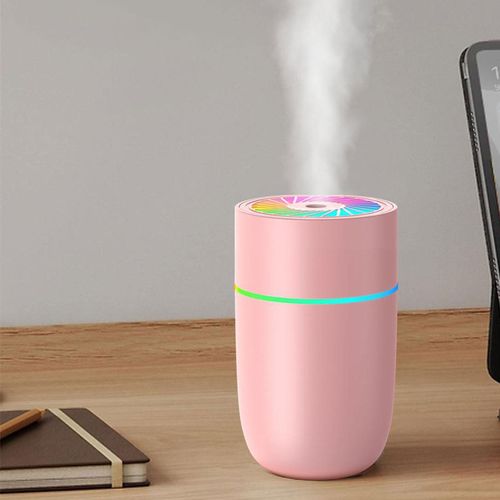 Desktop  With Colorful Night Light Atmosphere Pink