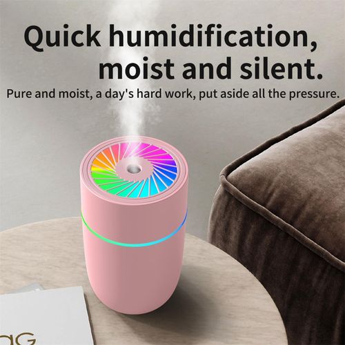 Desktop  With Colorful Night Light Atmosphere Pink