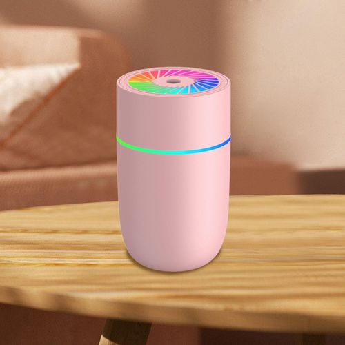 Desktop  With Colorful Night Light Atmosphere Pink