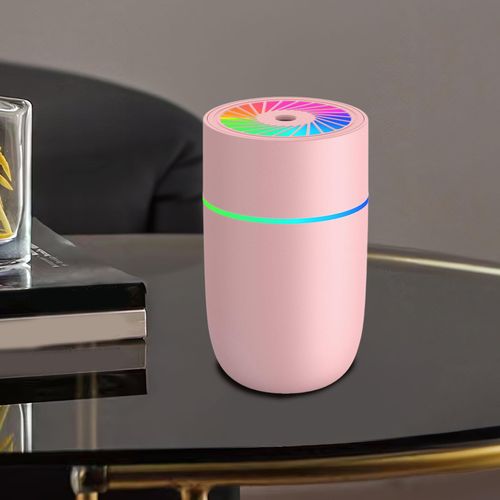 Desktop  With Colorful Night Light Atmosphere Pink