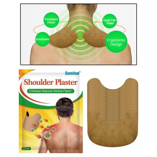 12 Patches Wormwood Shoulder Patch Relaxing Pain Plaster Sticker 5x3