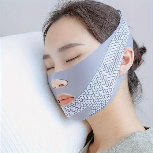 Breathable V-e Mask, Ultra-thin Comfortable Reusable Summer Sleep V-lift Bandage, Double Shrink Chin